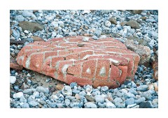 Well washed brickwork from fallen House
