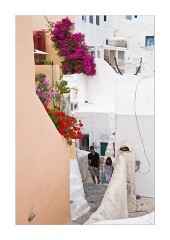 Climbing many Steps in Oia