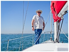 Family in August 18  Oliver and his Sailing Boat, The Solent from Portsmouth