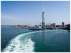 Family in August 28  Isle of Wight Ferry leaving Portsmouth
