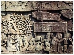 Siem Reap Day One 11  Angkor Thom - The Friezes and Smiling Faces of the Bayon Temple