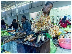 Siem Reap Day Four 04  Grilling Fish in the Market