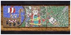 041 Bury St Edmunds Trip  Mosaic Design by School Children around the Plinth