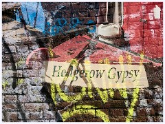 019  London - Camden Market  Multi Exposure Canal Boats and Graffiti