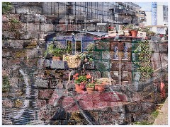 020  London - Camden Market  Multi Exposure Canal Boats and Graffiti