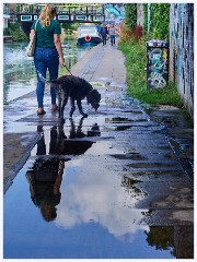 022  London - Camden Market  Reflections on the Tow Path