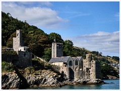 026 South Devon - Dartmouth  Fort and Church  at the Mouth of the Dart