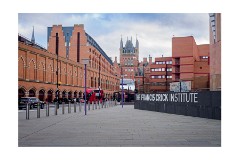 012 London  Francis Crick Building and St Pancras Station