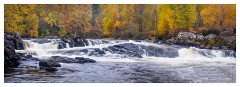 041 Scotland Glen Affric Area  Panorama of the Waterfall at Glen Affric