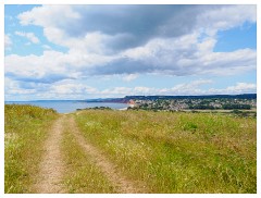 072 South Devon  Looking back to Budleigh Salterton as we Walk Part of the South West Coastal Path