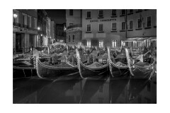 013 Venice  Gondolas Parked for the Night in the Orseolo Basin